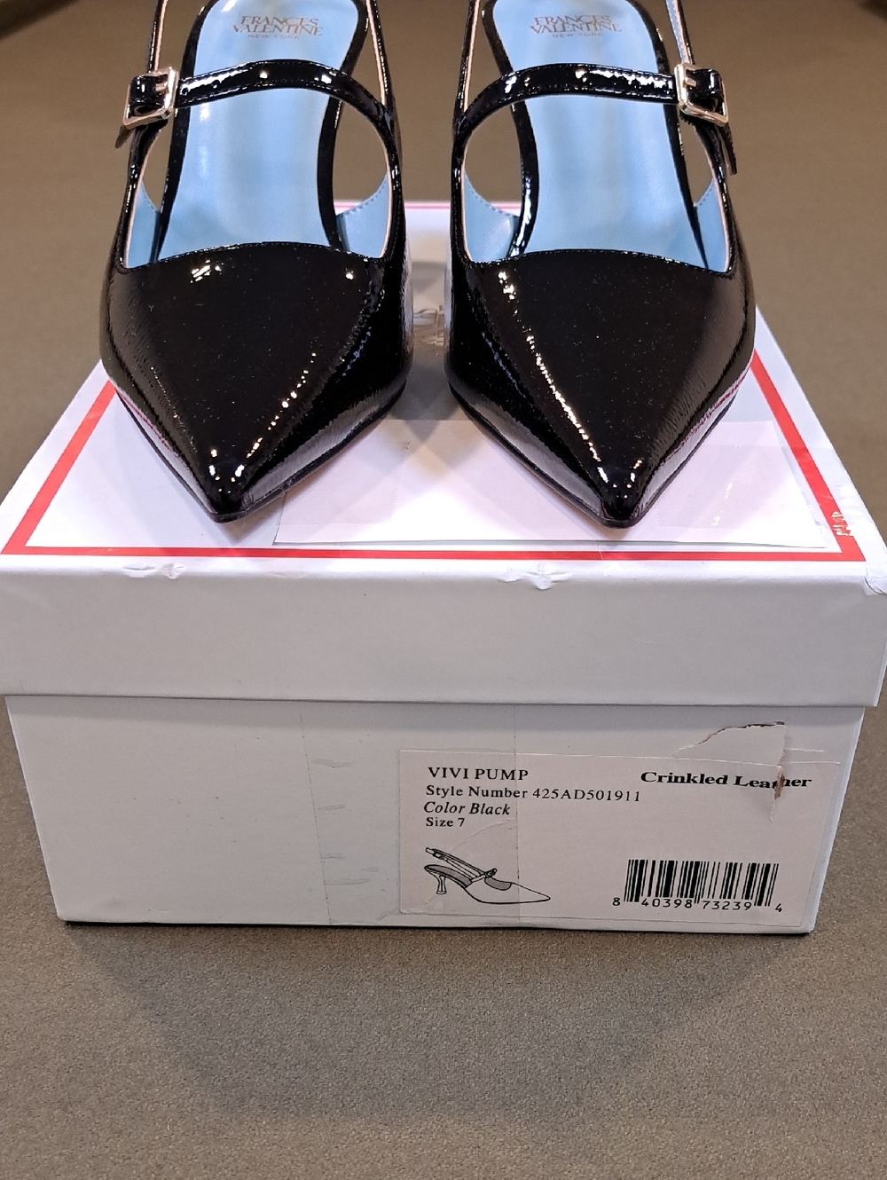 Frances Valentine Vivi Pump - Color: Black - Size: 7 - Picture 4 of 11